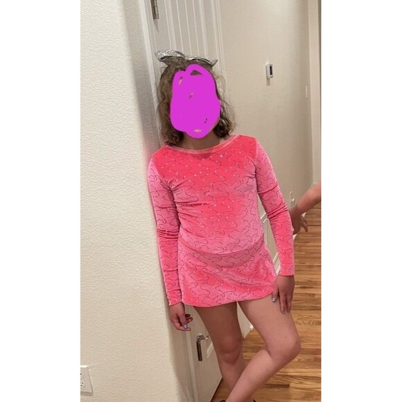 Mondor Figure Skating Dress Child M Pink - Picture 2 of 5